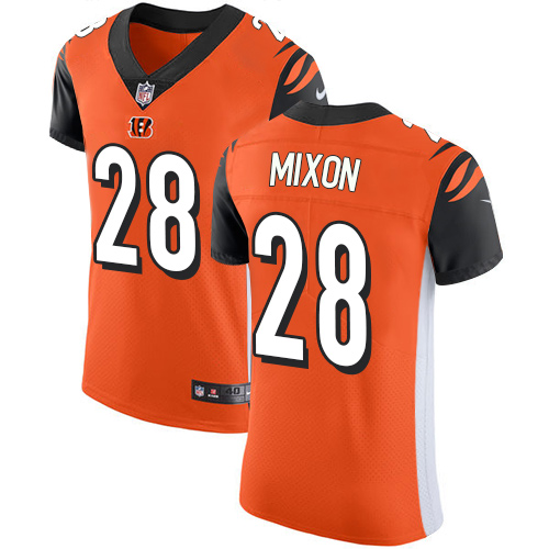 Nike Bengals #28 Joe Mixon Orange Alternate Men's Stitched NFL Vapor Untouchable Elite Jersey