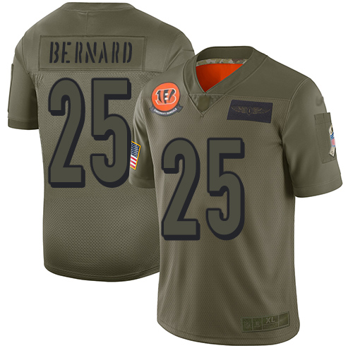 Bengals #25 Giovani Bernard Camo Men's Stitched Football Limited 2019 Salute To Service Jersey