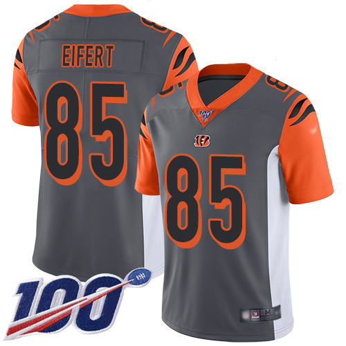 Bengals #85 Tyler Eifert Silver Men's Stitched Football Limited Inverted Legend 100th Season Jersey