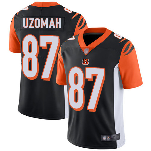 Bengals #87 C.J. Uzomah Black Team Color Men's Stitched Football Vapor Untouchable Limited Jersey