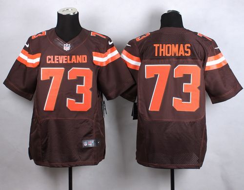 Nike Browns #73 Joe Thomas Brown Team Color Men's Stitched NFL New Elite Jersey