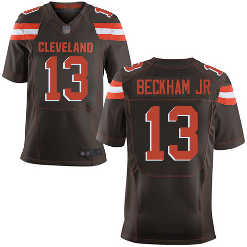 Nike Browns #13 Odell Beckham Jr Brown Team Color Men's Stitched NFL New Elite Jersey