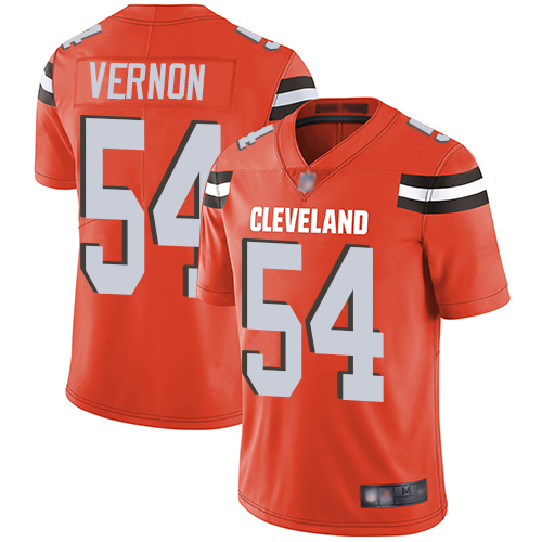 Nike Browns #54 Olivier Vernon Orange Alternate Men's Stitched NFL Vapor Untouchable Limited Jersey - Click Image to Close