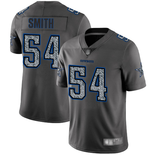 Cowboys #54 Jaylon Smith Gray Static Men's Stitched Football Vapor Untouchable Limited Jersey - Click Image to Close