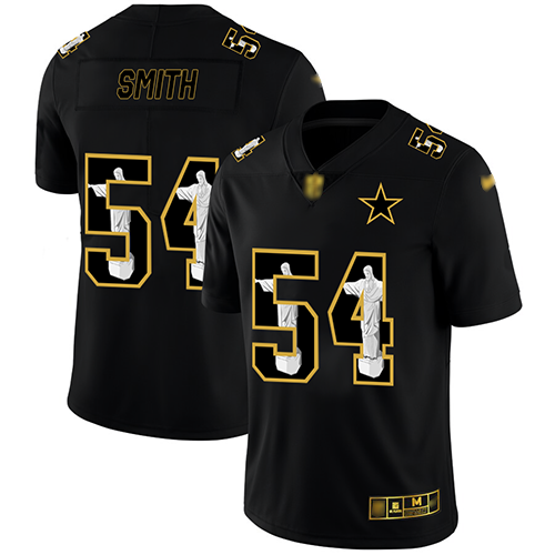 Cowboys #54 Jaylon Smith Black Men's Stitched Football Limited Jesus Faith Jersey