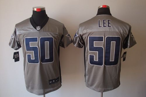 Nike Cowboys #50 Sean Lee Grey Shadow Men's Stitched NFL Elite Jersey