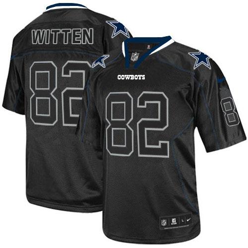 Nike Cowboys #82 Jason Witten Lights Out Black Men's Stitched NFL Elite Jersey