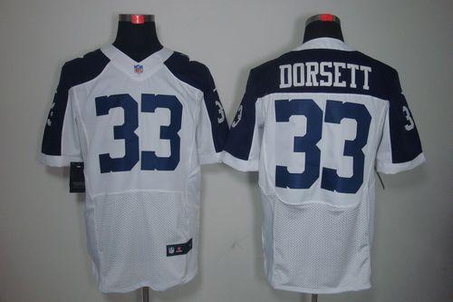 Nike Cowboys #33 Tony Dorsett White Thanksgiving Throwback Men's Stitched NFL Elite Jersey