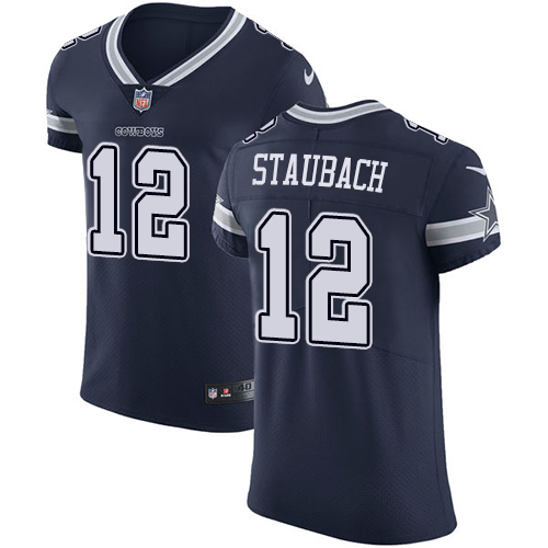 Nike Cowboys #12 Roger Staubach Navy Blue Team Color Men's Stitched NFL Vapor Untouchable Elite Jersey