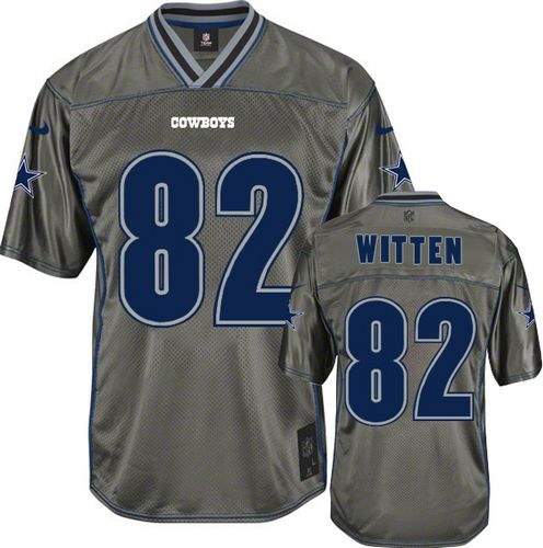 Nike Cowboys #82 Jason Witten Grey Men's Stitched NFL Elite Vapor Jersey