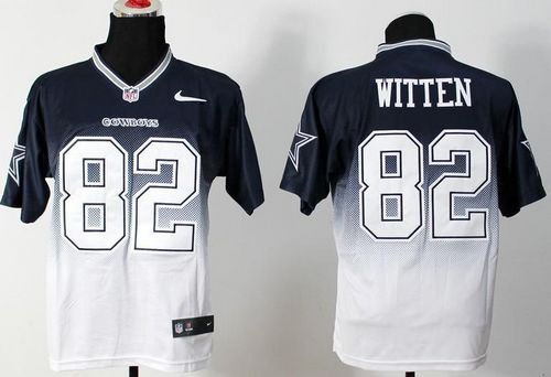 Nike Cowboys #82 Jason Witten Navy Blue/White Men's Stitched NFL Elite Fadeaway Fashion Jersey