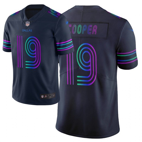 Cowboys #19 Amari Cooper Navy Men's Stitched Football Limited City Edition Jersey - Click Image to Close