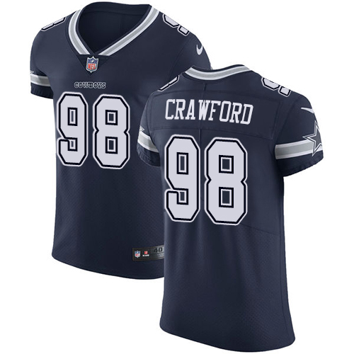 Nike Cowboys #98 Tyrone Crawford Navy Blue Team Color Men's Stitched NFL Vapor Untouchable Elite Jersey