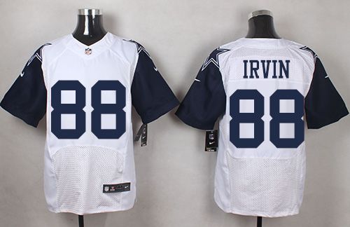 Nike Cowboys #88 Michael Irvin White Men's Stitched NFL Elite Rush Jersey