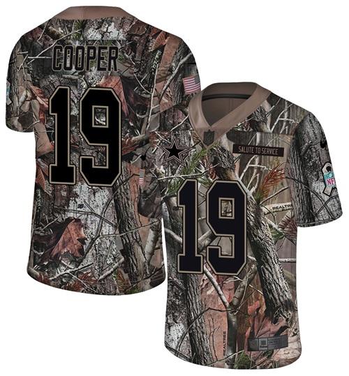 Nike Cowboys #19 Amari Cooper Camo Men's Stitched NFL Limited Rush Realtree Jersey