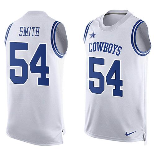 Nike Cowboys #54 Jaylon Smith White Men's Stitched NFL Limited Tank Top Jersey