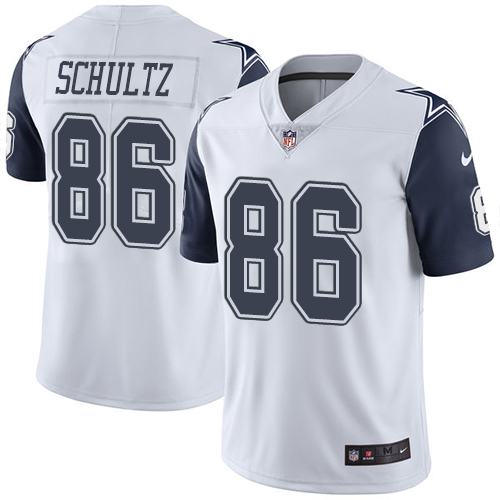 Nike Cowboys #86 Dalton Schultz White Men's Stitched NFL Limited Rush Jersey - Click Image to Close