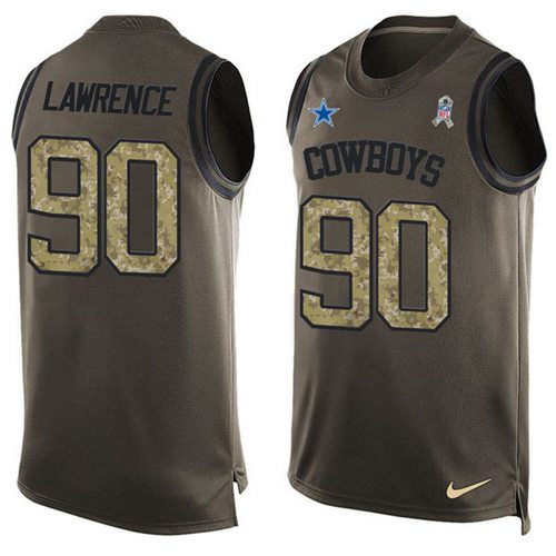 Nike Cowboys #90 Demarcus Lawrence Green Men's Stitched NFL Limited Salute To Service Tank Top Jersey - Click Image to Close