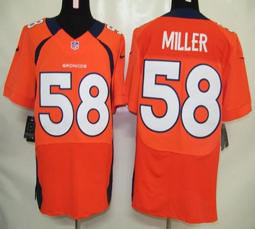 Nike Broncos #58 Von Miller Orange Team Color Men's Stitched NFL Elite Jersey