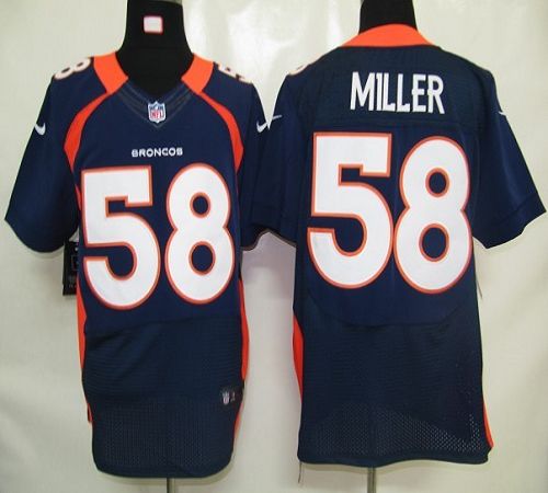 Nike Broncos #58 Von Miller Navy Blue Alternate Men's Stitched NFL Elite Jersey