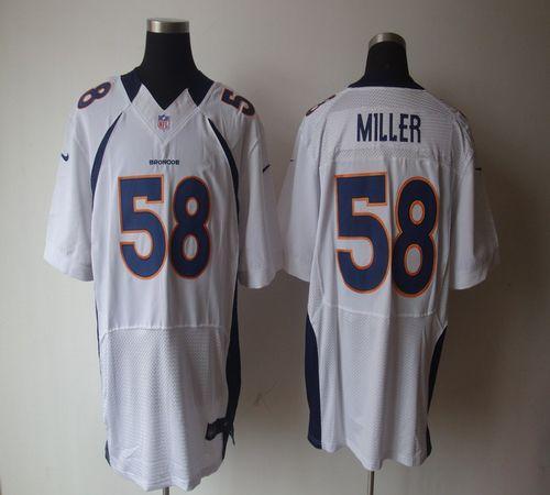 Nike Broncos #58 Von Miller White Men's Stitched NFL Elite Jersey