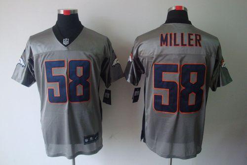 Nike Broncos #58 Von Miller Grey Shadow Men's Stitched NFL Elite Jersey