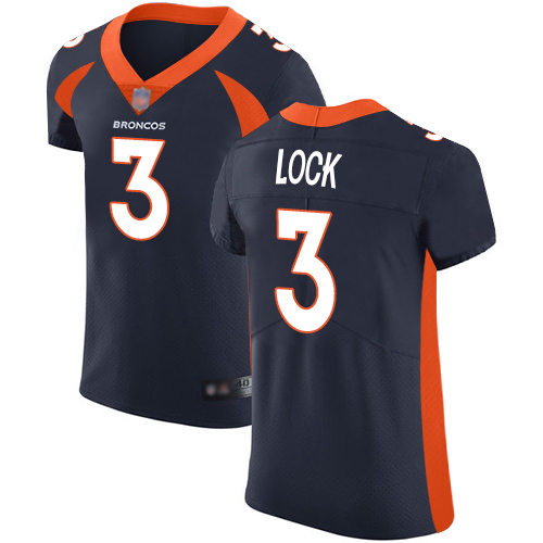 Nike Broncos #3 Drew Lock Navy Blue Alternate Men's Stitched NFL Vapor Untouchable Elite Jersey