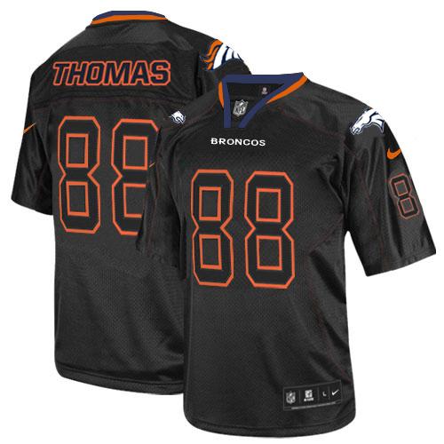 Nike Broncos #88 Demaryius Thomas Lights Out Black Men's Stitched NFL Elite Jersey - Click Image to Close