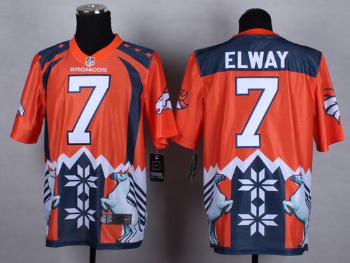 Nike Broncos #7 John Elway Orange Men's Stitched NFL Elite Noble Fashion Jersey