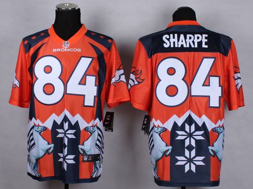 Nike Broncos #84 Shannon Sharpe Orange Men's Stitched NFL Elite Noble Fashion Jersey