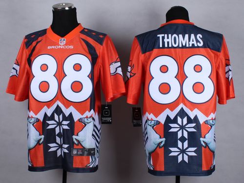 Nike Broncos #88 Demaryius Thomas Orange Men's Stitched NFL Elite Noble Fashion Jersey