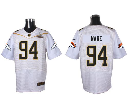 Nike Broncos #94 DeMarcus Ware White 2016 Pro Bowl Men's Stitched NFL Elite Jersey