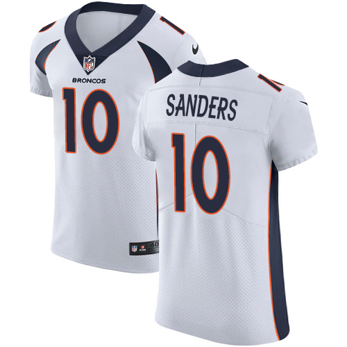 Nike Broncos #10 Emmanuel Sanders White Men's Stitched NFL Vapor Untouchable Elite Jersey - Click Image to Close