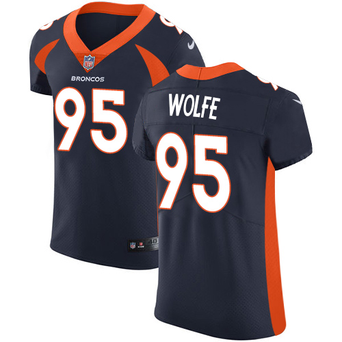 Nike Broncos #95 Derek Wolfe Navy Blue Alternate Men's Stitched NFL Vapor Untouchable Elite Jersey