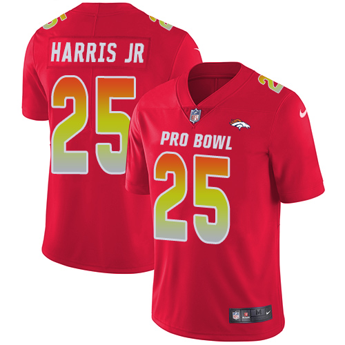 Nike Broncos #25 Chris Harris Jr Red Men's Stitched NFL Limited AFC 2019 Pro Bowl Jersey