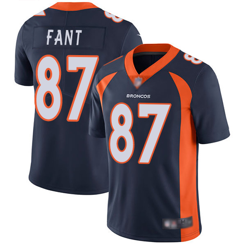 Nike Broncos #87 Noah Fant Navy Blue Alternate Men's Stitched NFL Vapor Untouchable Limited Jersey - Click Image to Close