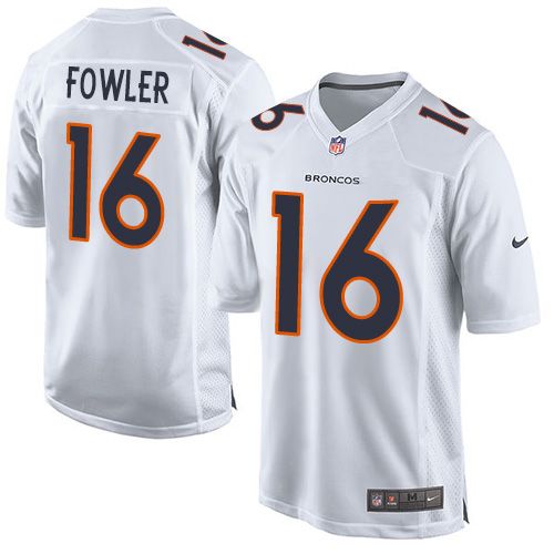 Nike Broncos #16 Bennie Fowler White Men's Stitched NFL Game Event Jersey