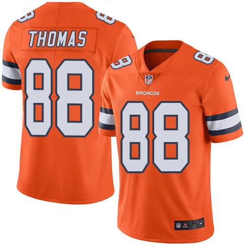 Nike Broncos #88 Demaryius Thomas Orange Men's Stitched NFL Limited Rush Jersey - Click Image to Close