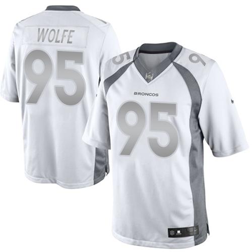 Nike Broncos #95 Derek Wolfe White Men's Stitched NFL Limited Platinum Jersey