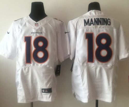 Nike Broncos #18 Peyton Manning White Men's Stitched NFL Elite Event Jersey