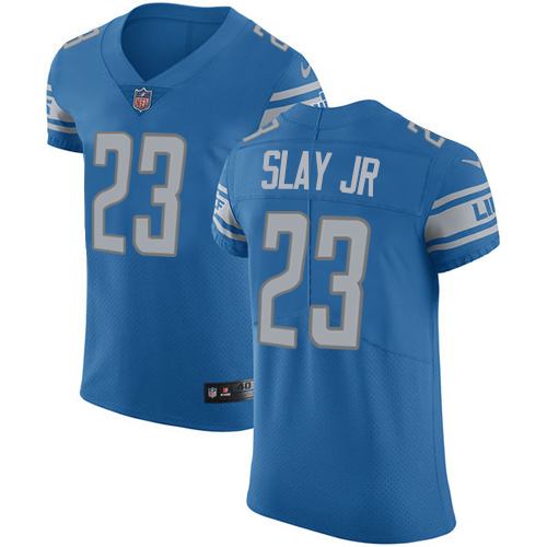 Nike Lions #23 Darius Slay Jr Blue Team Color Men's Stitched NFL Vapor Untouchable Elite Jersey - Click Image to Close