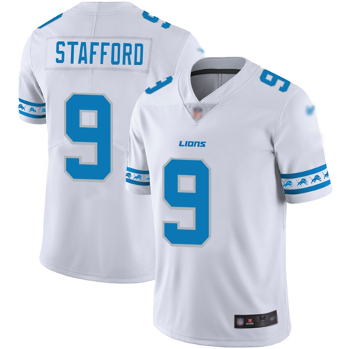 Lions #9 Matthew Stafford White Men's Stitched Football Limited Team Logo Fashion Jersey