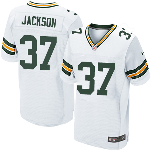 Nike Packers #37 Josh Jackson White Men's Stitched NFL Elite Jersey