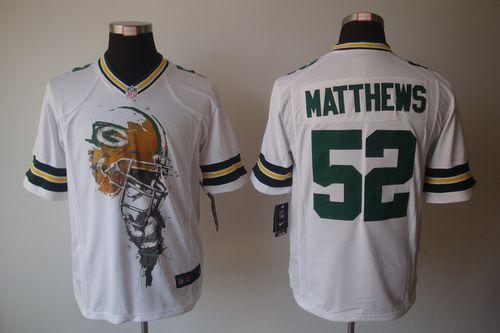 Nike Packers #52 Clay Matthews White Men's Stitched NFL Helmet Tri-Blend Limited Jersey