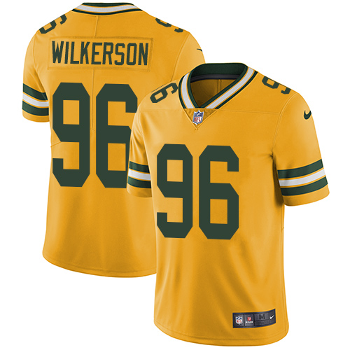 Nike Packers #96 Muhammad Wilkerson Yellow Men's Stitched NFL Limited Rush Jersey