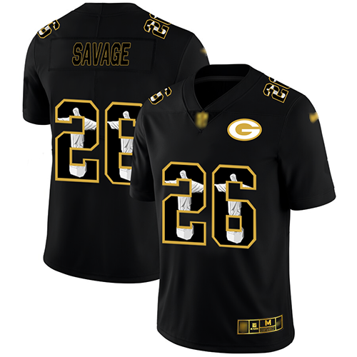 Packers #26 Darnell Savage Black Men's Stitched Football Limited Jesus Faith Jersey - Click Image to Close