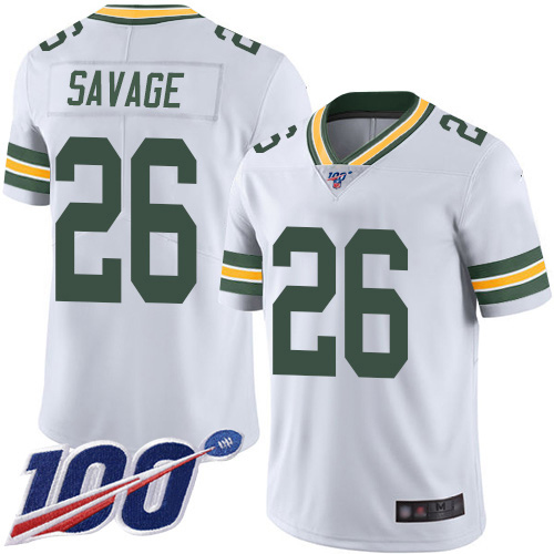 Packers #26 Darnell Savage White Men's Stitched Football 100th Season Vapor Limited Jersey - Click Image to Close