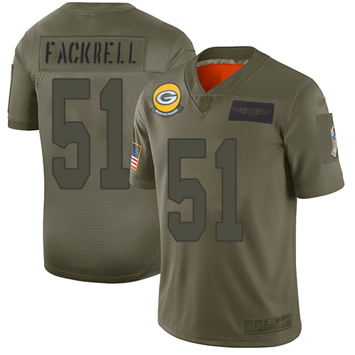 Packers #51 Kyler Fackrell Camo Men's Stitched Football Limited 2019 Salute To Service Jersey - Click Image to Close