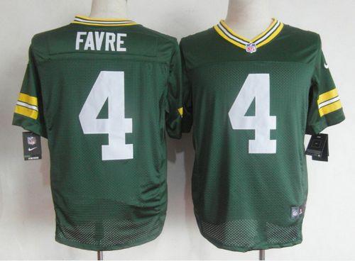 Nike Packers #4 Brett Favre Green Team Color Men's Stitched NFL Elite Jersey