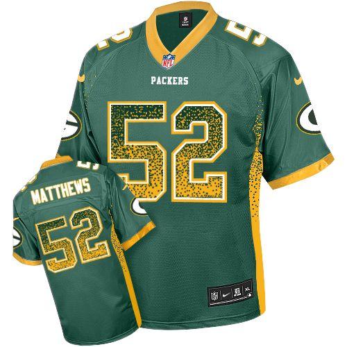 Nike Packers #52 Clay Matthews Green Team Color Men's Stitched NFL Elite Drift Fashion Jersey - Click Image to Close